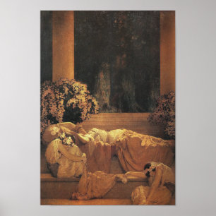 Slaapende schoonheid, Maxfield Parrish Fine Art Poster