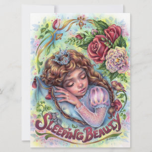 Slaapende schoonheid Princess Fairytale Flower Art