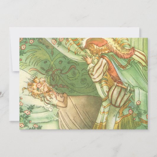 Slaapende Schoonheid Prinses, Oud Sprookje Kaart (Voorkant)