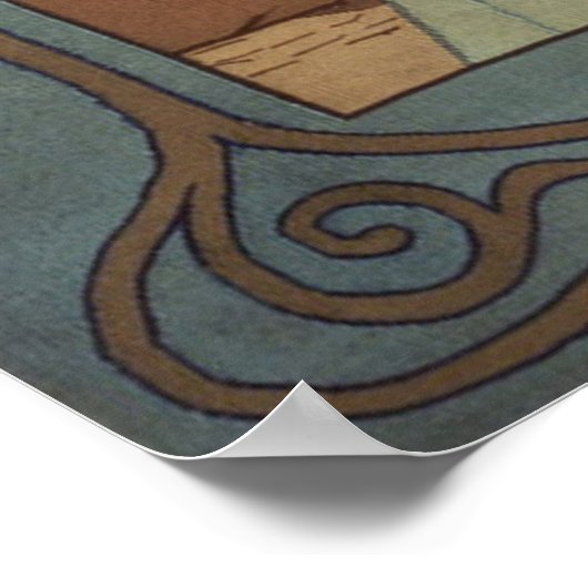 Slaapende schoonheid van Heinrich Vogeler. Poster (Hoek)