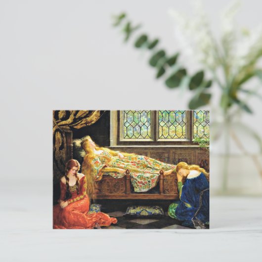 Slaapende schoonheidskunst briefkaart (Staand voorkant)