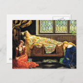 Slaapende schoonheidskunst briefkaart (Voorkant / Achterkant)