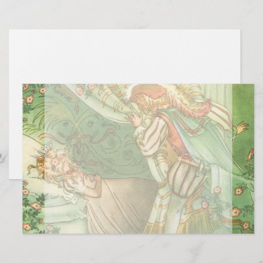 Slaapende schoonheidsprinses,  feillade briefpapier (Voorkant / Achterkant)