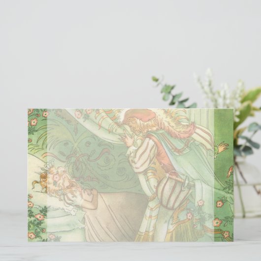 Slaapende schoonheidsprinses,  feillade briefpapier (Staand voorkant)