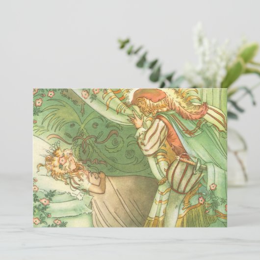 Slaapende schoonheidsprinses,  feillade kaart (Staand voorkant)