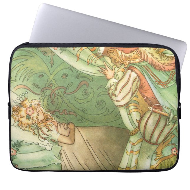 Slaapende schoonheidsprinses,  feillade laptop sleeve (Voorkant)