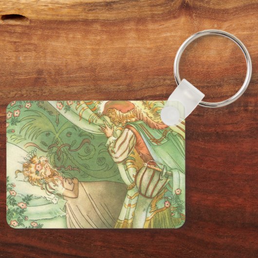 Slaapende schoonheidsprinses,  feillade sleutelhanger (Voorkant)