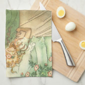 Slaapende schoonheidsprinses,  feillade theedoek (Quarter Fold)