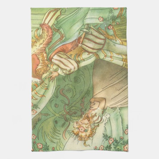 Slaapende schoonheidsprinses, feillade theedoek (Verticaal)