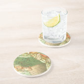 Slaapende schoonheidsprinses,  feillade zandsteen onderzetter (Zijkant)