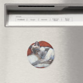 Slaapende Siamese Cat Art Magneet (Insitu (Vaatwasser))