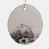 Slaapende sjiitische kerstversiering, slaaphond keramisch ornament (Links)