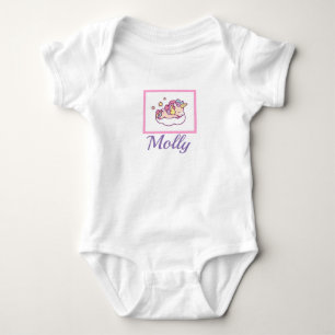 Slaapende Unicorn-naam Kawaii Onsie Sleeper Romper