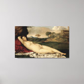 Slaapende Venus (door Giorgione) Canvas Afdruk (Voorkant)