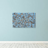 Slaapende winterdeenden in de vlucht canvas afdruk (Insitu (Houten vloer))