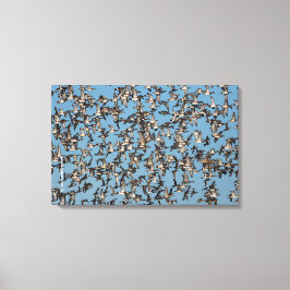 Slaapende winterdeenden in de vlucht canvas afdruk