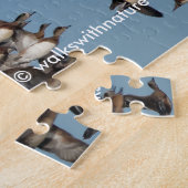 Slaapende winterdeenden in de vlucht legpuzzel (Zijkant)