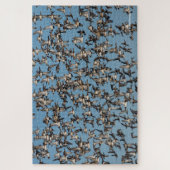 Slaapende winterdeenden in de vlucht legpuzzel (Verticaal)