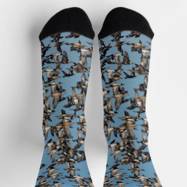 Slaapende winterdeenden in de vlucht sokken