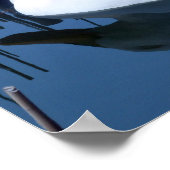 Slaapende witte duck reflectie poster (Hoek)