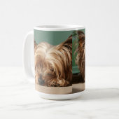 Slaapende Yorkie Dog Mok (Voorkant links)