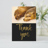 Slaapende Zee Lons Dank u Kaart (Staand voorkant)