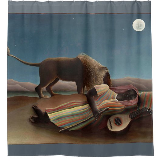 Slaapende zigeuner van Rousseau Douchegordijn (Voorkant)