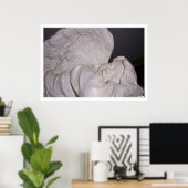 Slaapengel Beeldhouwwerk Fotografie Poster (Thuiskantoor)
