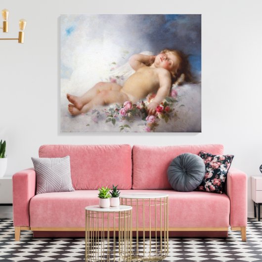 Slaapengel Canvas Afdruk (Insitu (Woonkamer))