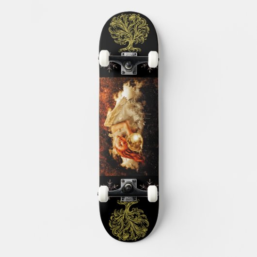 Slaapengel tussen sterren Fantasy Art Persoonlijk Skateboard (Voorkant)