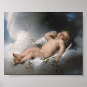 Slaapengel van Leon Jean Basile-Perraul Print