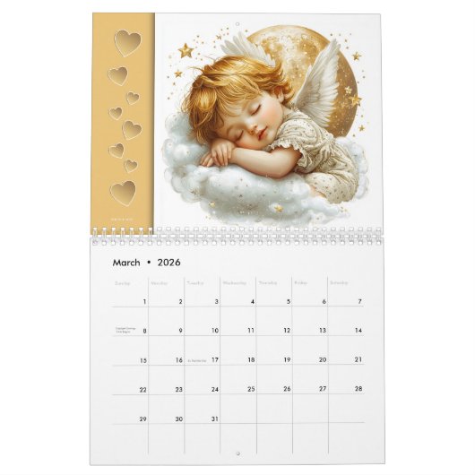 Slaapengelen – Schlafende Engel Kalender (Mar 2026)