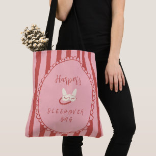 slaapfeest slaapfeest verjaardags gunst cadeau tote bag