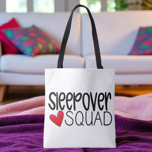Slaapfeest Team Hart Feest Favor Maatwerk Tote Bag