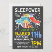 Slaapfeest uitnodiging jongens - SLAAPFEEST VERJAA (Voorkant)