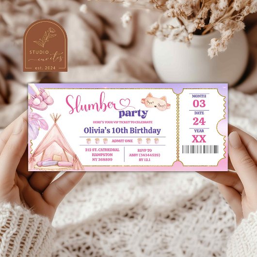 Slaapfeest Verjaardagsfeest Ticket