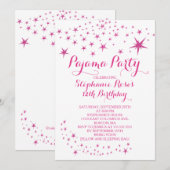 Slaapfeest Verjaardagsfeest Uitnodigingen (Voorkant / Achterkant)