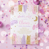 Slaapfeest Verjaardagsfeestje Tiener Tweens Feestj Kaart