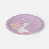 Slaapfeest voor de schoenpoets Baby Girl Papieren Bordje (Gekanteld)