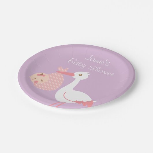 Slaapfeest voor de schoenpoets Baby Girl Papieren Bordje (Gekanteld)