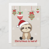 Slaapfeestdag met winterwintersneeuw feestdagenkaart (Voorkant / Achterkant)