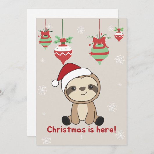 Slaapfeestdag met winterwintersneeuw feestdagenkaart (Voorkant / Achterkant)