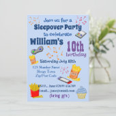 Slaapfeestje Kaart (Staand voorkant)