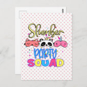 Slaapfeestje Squad Meisjes Pyjama Matching  Briefkaart (Voorkant / Achterkant)