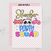 Slaapfeestje Squad Meisjes Slaappak Matchend  Kaart (Voorkant / Achterkant)