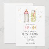 Slaapfeestje, Welkom Baby Meisje, Nieuw Baby Feest (Voorkant / Achterkant)