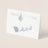 Slaapfoto van de kerstkerstkerstman folie kaarten (Voorkant)