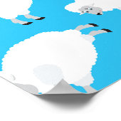 Slaapgelegenheid Blauwe Nursery Patroon Poster (Hoek)