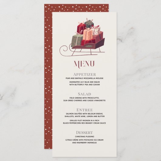 Slaapgeschut voor feestdagen in het menu Sinterpar (Voorkant / Achterkant)