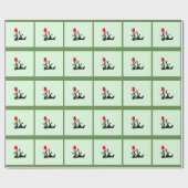 Slaapgrauw voor vrolijk kerstfeest cadeaupapier (Vlak)